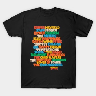 Funk Legends: The Groovy Rhythm of Cult Bands T-Shirt